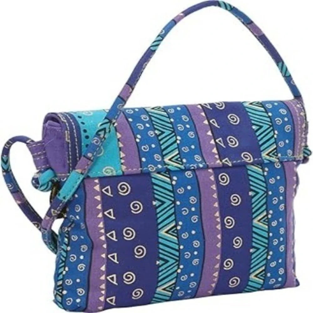 Laurel Burch Small Crossbody Purse‎ – Mythical Dogs Print, Multi-Color Bag